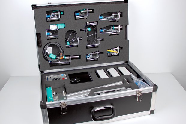 Sensorik-Koffer zur Messung nicht elektrischer Größen mit industrieller Sensorik und Wandler